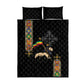 Ethiopia Saba Kemis Quilt Bed Set Lion Of Judah Black Color