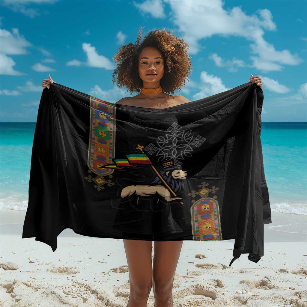 Ethiopia Saba Kemis Sarong Lion Of Judah Black Color