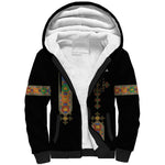 Ethiopia Saba Kemis Sherpa Hoodie Lion Of Judah Black Color