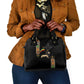 Ethiopia Saba Kemis Shoulder Handbag Lion Of Judah Black Color
