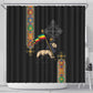 Ethiopia Saba Kemis Shower Curtain Lion Of Judah Black Color
