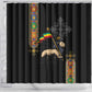 Ethiopia Saba Kemis Shower Curtain Lion Of Judah Black Color
