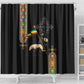 Ethiopia Saba Kemis Shower Curtain Lion Of Judah Black Color