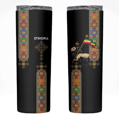 Ethiopia Saba Kemis Skinny Tumbler Lion Of Judah Black Color
