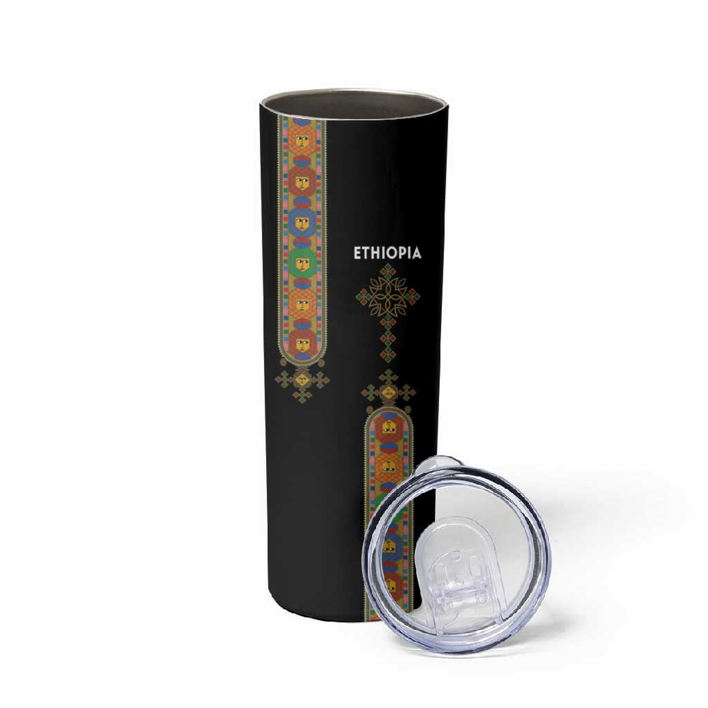 Ethiopia Saba Kemis Skinny Tumbler Lion Of Judah Black Color