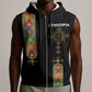 Ethiopia Saba Kemis Sleeveless Zip Hoodie Lion Of Judah Black Color - African Pride