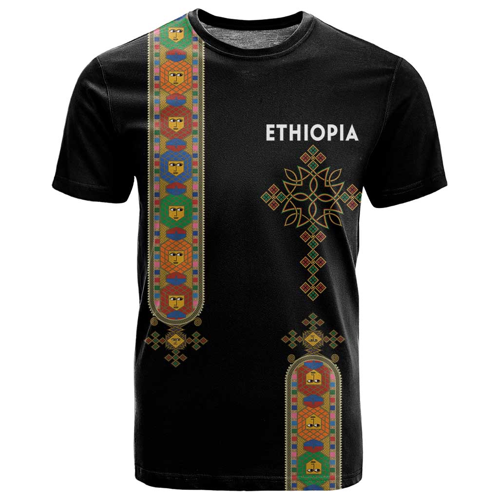 Ethiopia Saba Kemis T shirt Lion Of Judah Black Color
