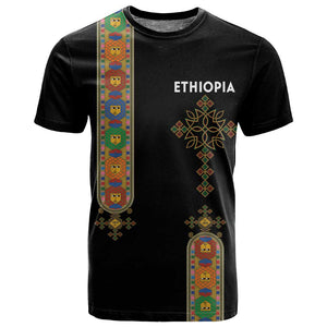 Ethiopia Saba Kemis T shirt Lion Of Judah Black Color
