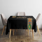Ethiopia Saba Kemis Tablecloth Lion Of Judah Black Color