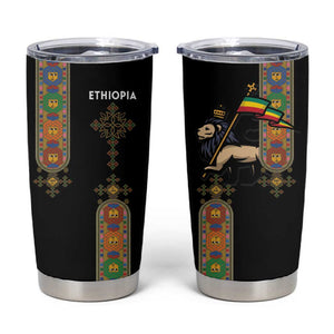 Ethiopia Saba Kemis Tumbler Cup Lion Of Judah Black Color
