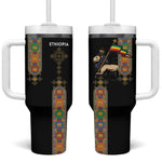 Ethiopia Saba Kemis Tumbler With Handle Lion Of Judah Black Color