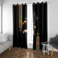 Ethiopia Saba Kemis Window Curtain Lion Of Judah Black Color