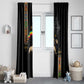 Ethiopia Saba Kemis Window Curtain Lion Of Judah Black Color