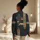 Ethiopia Saba Kemis Women Casual Shirt Lion Of Judah Black Color