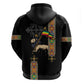 Ethiopia Saba Kemis Zip Hoodie Lion Of Judah Black Color