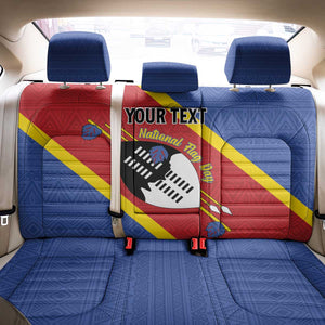 Personalized Happy Swaziland National Flag Day Back Car Seat Cover Nguni Shield Flag Style - African Pattern