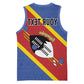 Personalized Happy Swaziland National Flag Day Basketball Jersey Nguni Shield Flag Style - African Pattern - African Pride