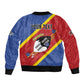 Personalized Happy Swaziland National Flag Day Bomber Jacket Nguni Shield Flag Style - African Pattern