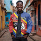 Personalized Happy Swaziland National Flag Day Bomber Jacket Nguni Shield Flag Style - African Pattern