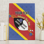 Personalized Happy Swaziland National Flag Day Canvas Wall Art Nguni Shield Flag Style - African Pattern