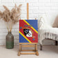 Personalized Happy Swaziland National Flag Day Canvas Wall Art Nguni Shield Flag Style - African Pattern
