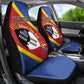 Personalized Happy Swaziland National Flag Day Car Seat Cover Nguni Shield Flag Style - African Pattern