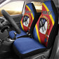 Personalized Happy Swaziland National Flag Day Car Seat Cover Nguni Shield Flag Style - African Pattern
