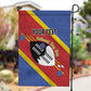 Personalized Happy Swaziland National Flag Day Garden Flag Nguni Shield Flag Style - African Pattern