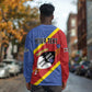 Personalized Happy Swaziland National Flag Day Long Sleeve Shirt Nguni Shield Flag Style - African Pattern