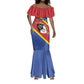 Personalized Happy Swaziland National Flag Day Mermaid Dress Nguni Shield Flag Style - African Pattern