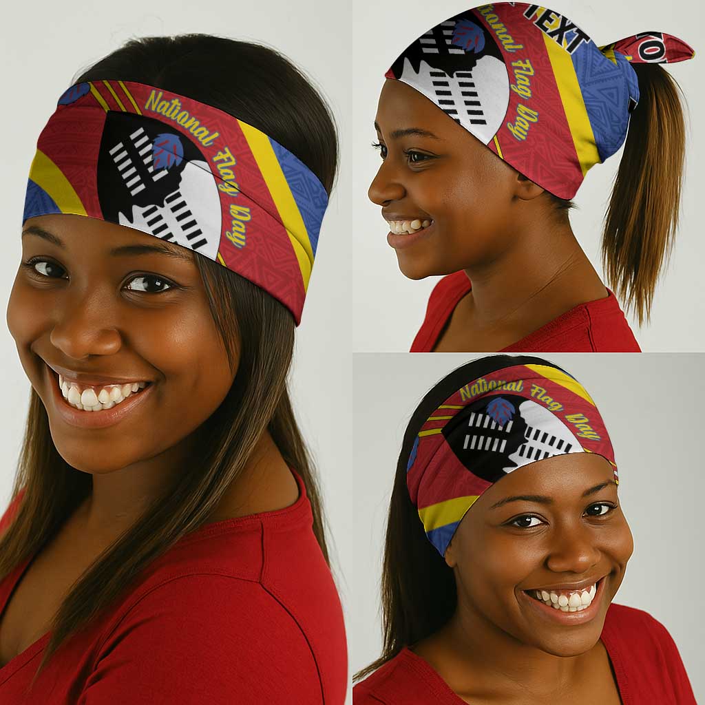 Personalized Happy Swaziland National Flag Day Neck Gaiter Nguni Shield Flag Style - African Pattern LT15