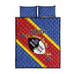 Personalized Happy Swaziland National Flag Day Quilt Bed Set Nguni Shield Flag Style - African Pattern