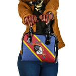 Personalized Happy Swaziland National Flag Day Shoulder Handbag Nguni Shield Flag Style - African Pattern