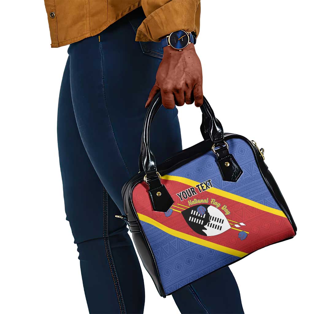 Personalized Happy Swaziland National Flag Day Shoulder Handbag Nguni Shield Flag Style - African Pattern
