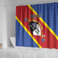 Personalized Happy Swaziland National Flag Day Shower Curtain Nguni Shield Flag Style - African Pattern