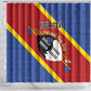 Personalized Happy Swaziland National Flag Day Shower Curtain Nguni Shield Flag Style - African Pattern