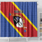 Personalized Happy Swaziland National Flag Day Shower Curtain Nguni Shield Flag Style - African Pattern