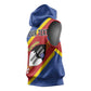Personalized Happy Swaziland National Flag Day Sleeveless Hoodie Nguni Shield Flag Style - African Pattern - African Pride