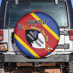 Personalized Happy Swaziland National Flag Day Spare Tire Cover Nguni Shield Flag Style - African Pattern