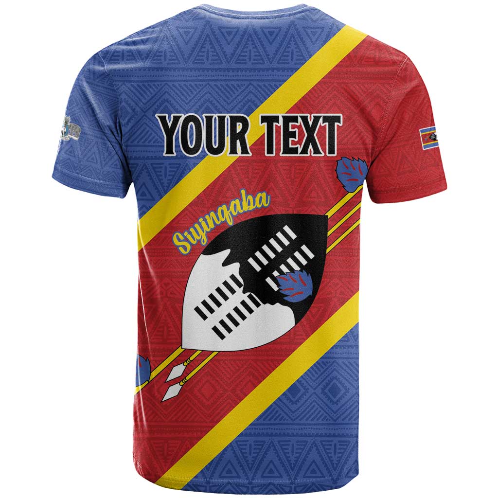 Personalized Happy Swaziland National Flag Day T shirt Nguni Shield Flag Style - African Pattern