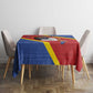 Personalized Happy Swaziland National Flag Day Tablecloth Nguni Shield Flag Style - African Pattern