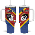 Personalized Happy Swaziland National Flag Day Tumbler With Handle Nguni Shield Flag Style - African Pattern