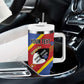 Personalized Happy Swaziland National Flag Day Tumbler With Handle Nguni Shield Flag Style - African Pattern