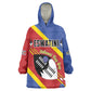 Personalized Happy Swaziland National Flag Day Wearable Blanket Hoodie Nguni Shield Flag Style - African Pattern