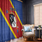 Personalized Happy Swaziland National Flag Day Window Curtain Nguni Shield Flag Style - African Pattern