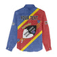 Personalized Happy Swaziland National Flag Day Women Casual Shirt Nguni Shield Flag Style - African Pattern