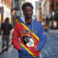 Personalized Happy Swaziland National Flag Day Zip Hoodie Nguni Shield Flag Style - African Pattern