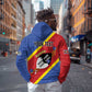 Personalized Happy Swaziland National Flag Day Zip Hoodie Nguni Shield Flag Style - African Pattern