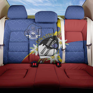 Umbuso weSwatini Back Car Seat Cover Nguni Shield Edelweiss Flower