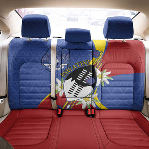 Umbuso weSwatini Back Car Seat Cover Nguni Shield Edelweiss Flower